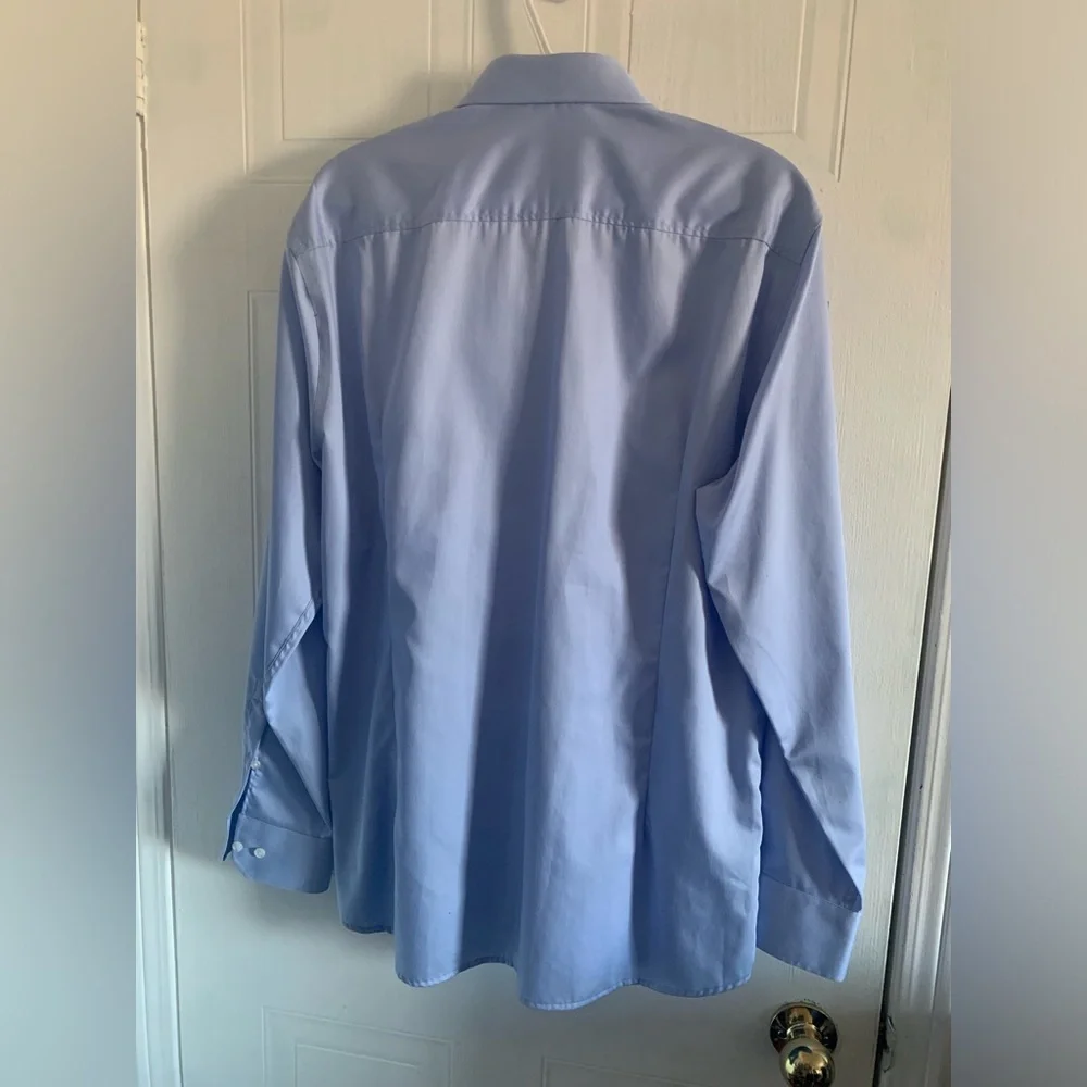 Harry Rosen Classic Long Sleeve Blue Dress Shirt Size 17 - Picture 3 of 6